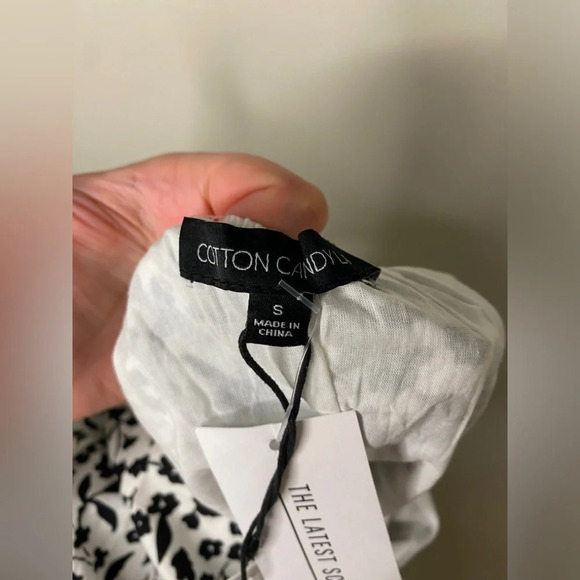 🏷️ NWT Cotton Candy L.A Mini Floral Bell Sleeve Dress - Picture 6 of 7